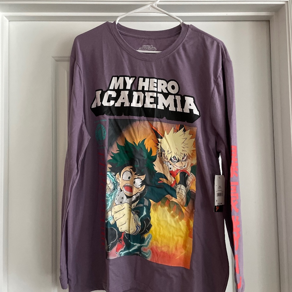 My Hero Academia Long Sleeve Tee Shirt NWT Size L/G (42-44)